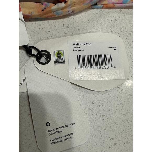 prAna Mallorca Swimsuit Top Impressions XL NWT Beach Poolside vacation - Picture 3 of 6